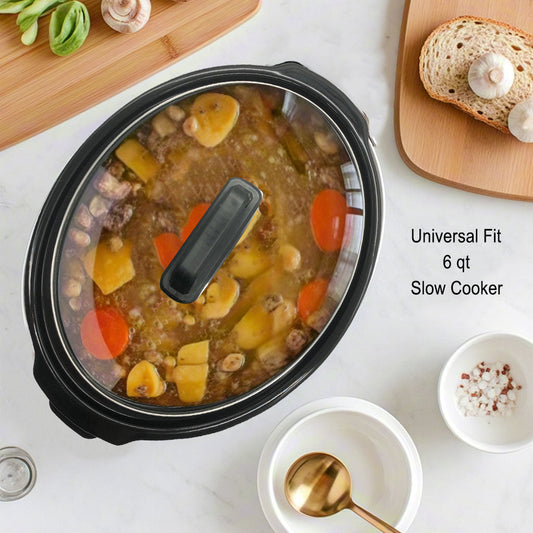✨ Universal Fit Oval Glass Lid for 6 qt Slow Cookers ✨