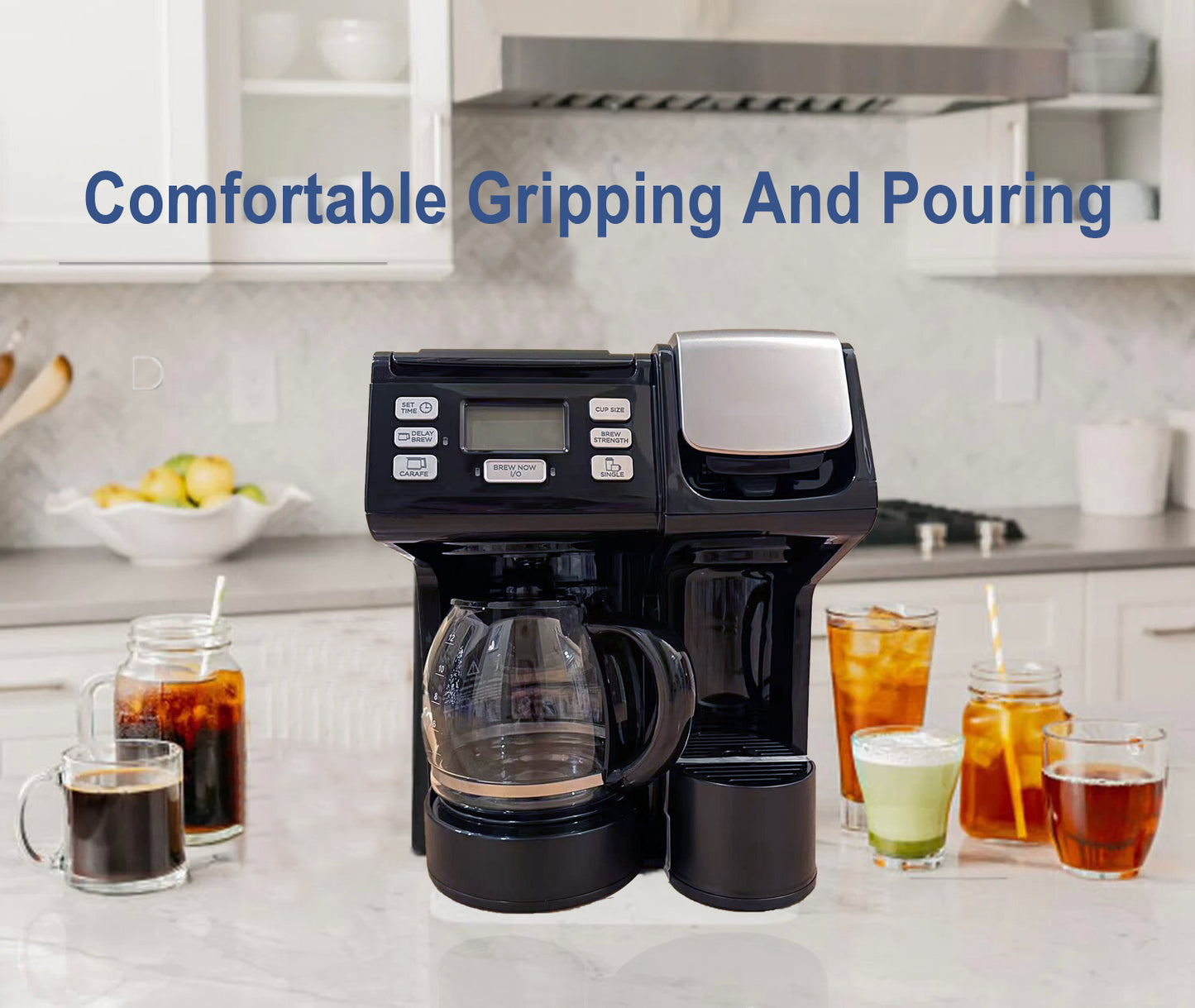 Coffee Machine Replacement 12CUP Glass Carafe, Fit With Hamilton Beach 49902 49904, 46290 46299 46293 43874 49630 49615