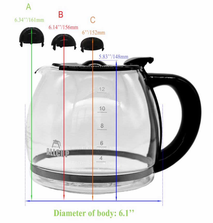 Universal Coffee Machine Carafe Replacement