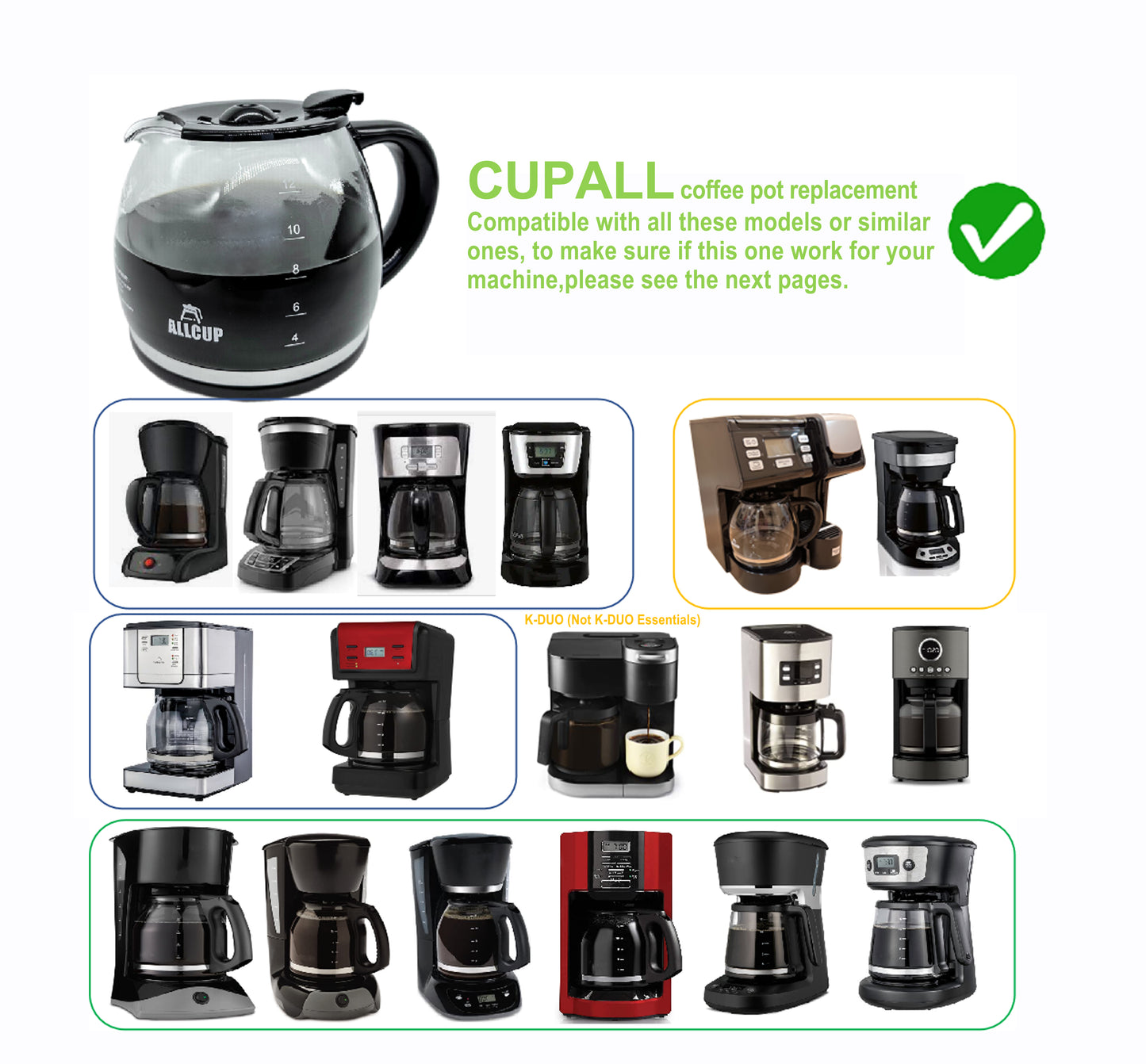 Universal Coffee Machine Carafe Replacement