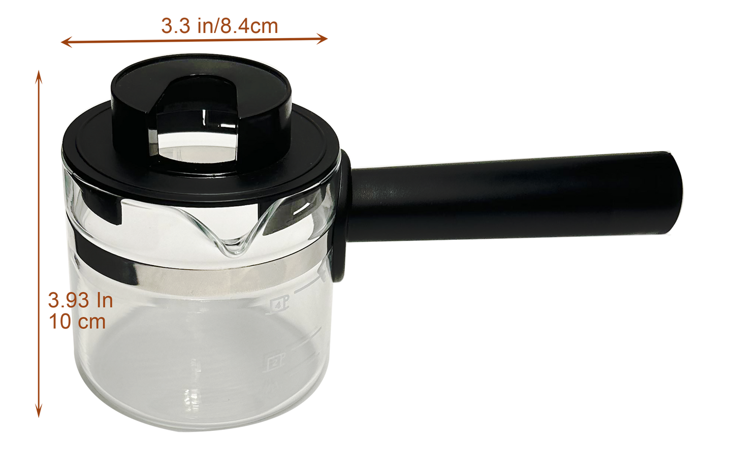 Universal Glass Espresso Replacement Carafe 4 Cup Compatible with Hamilton Beach, Mr.Coffee, Breville, Imusa, Delonghi espresso machine