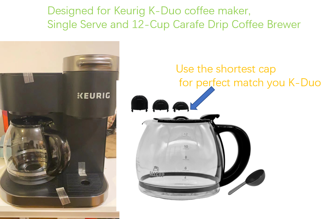 Coffee Pot Replacement for KEURIG DUO (not the Duo Essentials Model) Coffee Maker, Coffee Machine Replacement Carafe