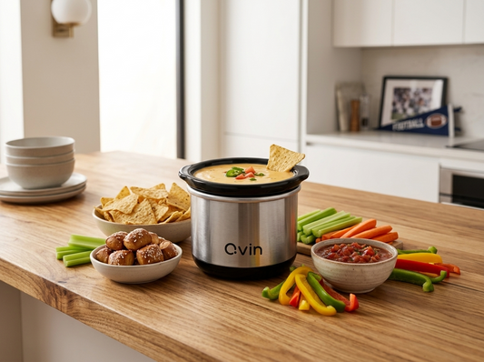 Easy Queso Dip Recipe in a Mini Slow Cooker
