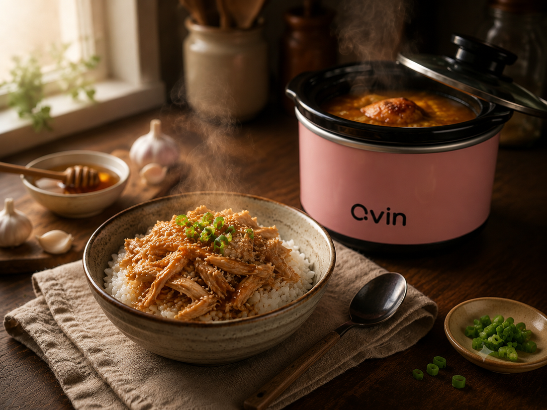 Easy Mini Slow Cooker Honey Garlic Chicken — 3-Ingredient Set & Forget Recipe