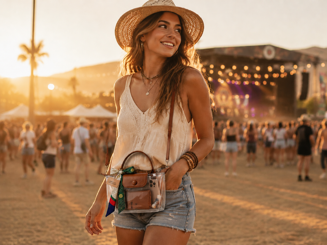 The Ultimate Stadium Bag for 2026 World Cup: Clear PVC Crossbody Bag with Commemorative Silk Scarf