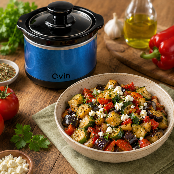 Mini Slow Cooker Mediterranean Veggie Delight 🥘🌿