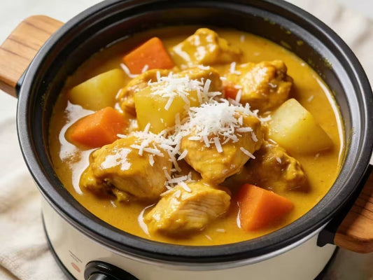🍛 Mini Slow Cooker Coconut Chicken Curry: Quick Personal Comfort Meal😍