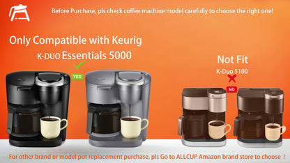 Replacement for KEURIG K-DUO Essentials 5000 12 Cups Glass Coffee Carafe (not Fit K-Duo Model)