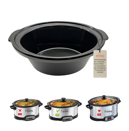 Compatible with Hamilton Beach 7 quarts oval slow cooker 33473/33474/33172