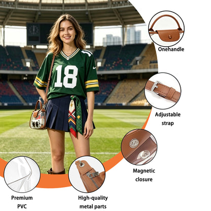 Clear PVC Stadium Crossbody Bag with Free 2026 World Cup Commemorative Silk Scarf