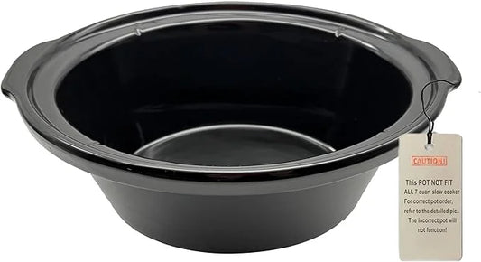 7 quart slow cooker ceramic pot replacement, Compatible with Black Decker 7qt SC4007D， Not Compatible with SCD4007, This pot not fit all 7 quart slow cooker, pls order carefully!