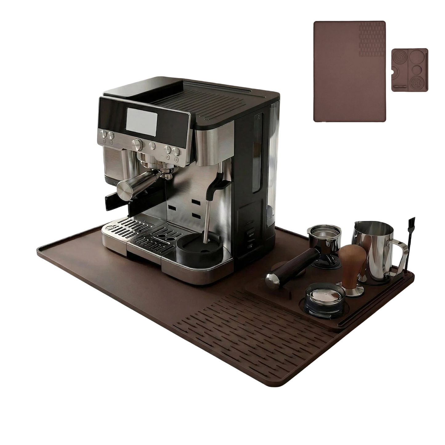Modular Silicone Coffee Mat with Tamping Station