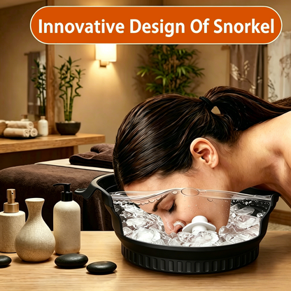 Foldable Facial Ice Bath Bowl with Breathing Tube