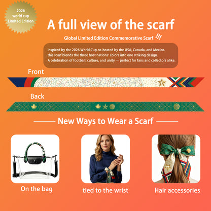 Clear PVC Stadium Crossbody Bag with Free 2026 World Cup Commemorative Silk Scarf