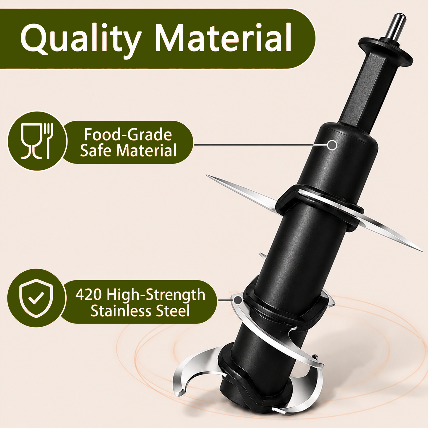 Replacement Blender Blade – Food-Grade Stainless Steel, BPA-Free, Wide Compatibility