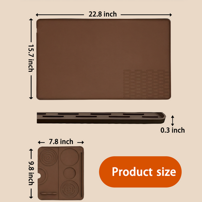 Modular Silicone Coffee Mat with Tamping Station