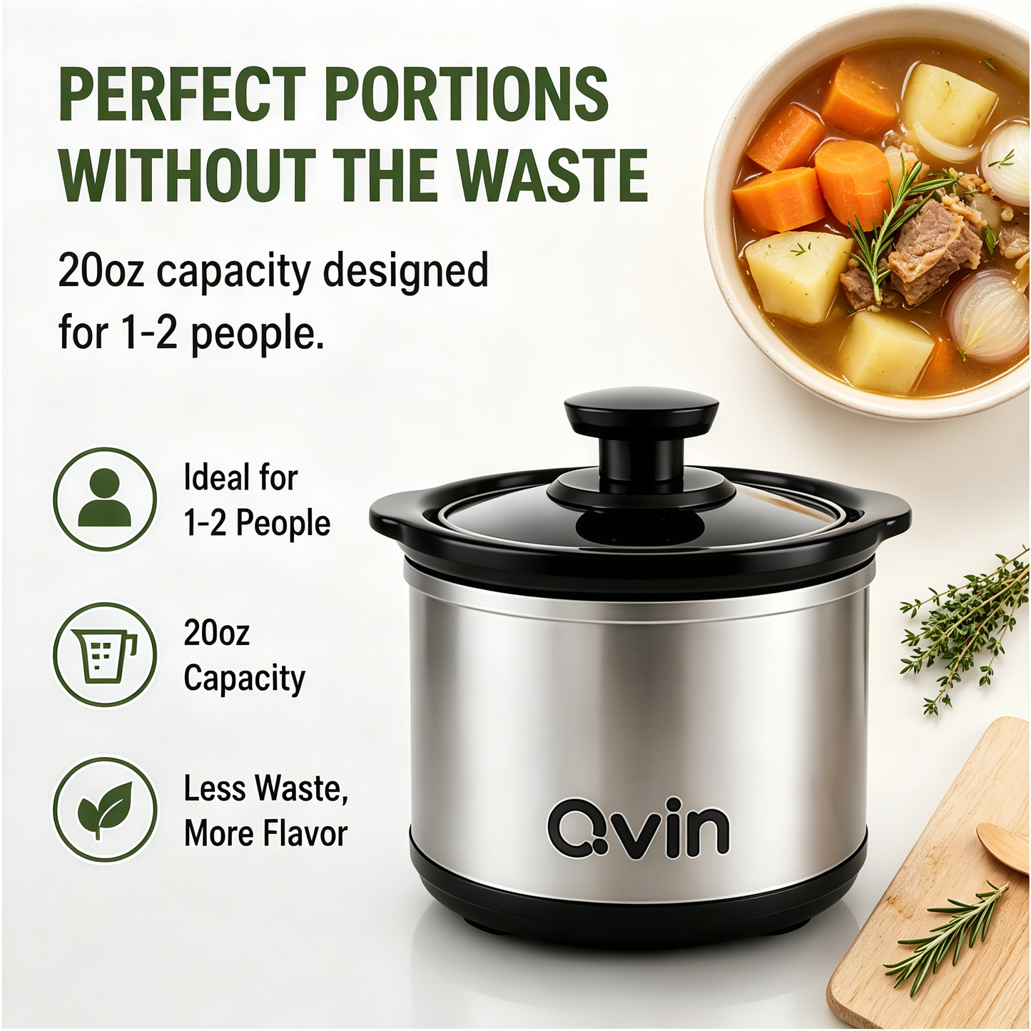 0.65 Quart Mini Crock Pot for Dips, Fondue & Sauce Warming