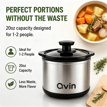0.65 Quart Mini Crock Pot for Dips, Fondue & Sauce Warming