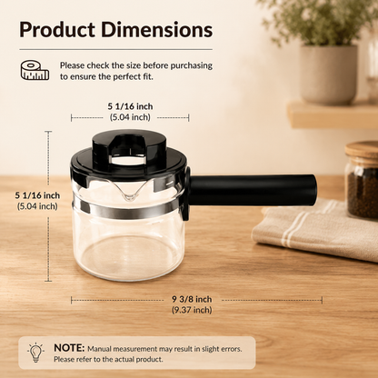Universal Glass Espresso Replacement Carafe 4 Cup Compatible with Hamilton Beach, Mr.Coffee, Breville, Imusa, Delonghi espresso machine