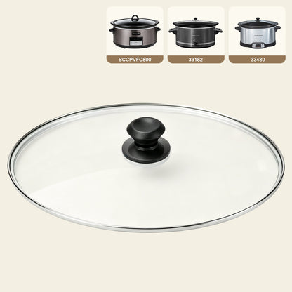8-Quart Replacement Oval Glass Lid for Crock-Pot & Hamilton Beach Slow Cooker