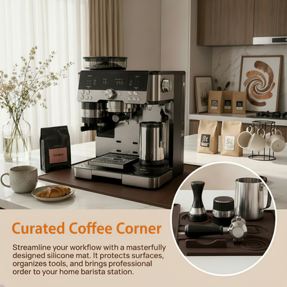Modular Silicone Coffee Mat with Tamping Station