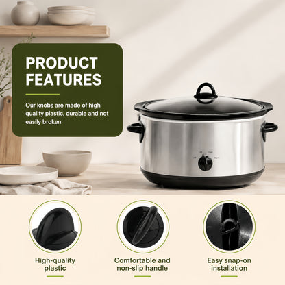 Slow Cooker Replacement Knob – Fits Crockpot, Hamilton Beach & More