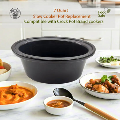 Insert pot Compatible for Crock Pot 7 Quart Slow Cooker Model: CPSCVTS70LL-S, SCCPVLF710-S, CPSCVC70LL-B-122