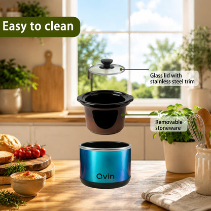 0.65-qt mini Round Slow Cooker(New  Sapphire)