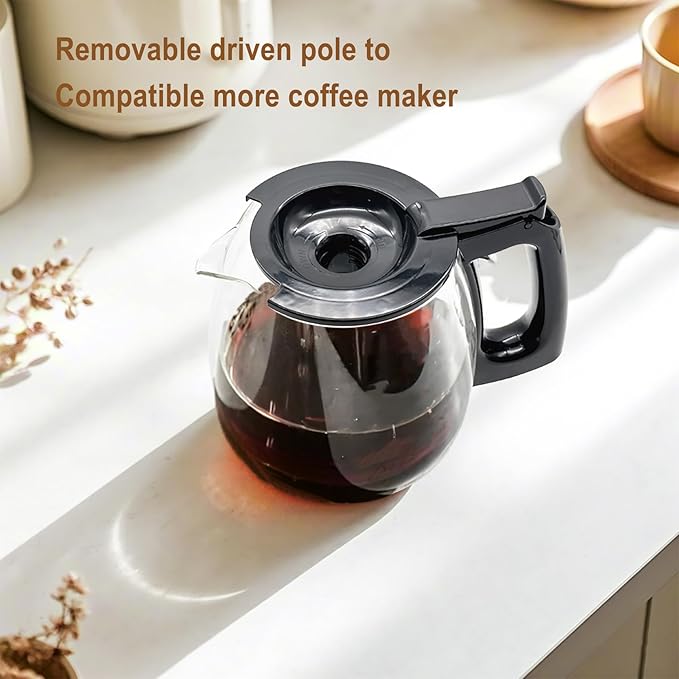 Coffee Machine Replacement 12CUP Glass Carafe, Fit With Hamilton Beach 49902 49904, 46290 46299 46293 43874 49630 49615