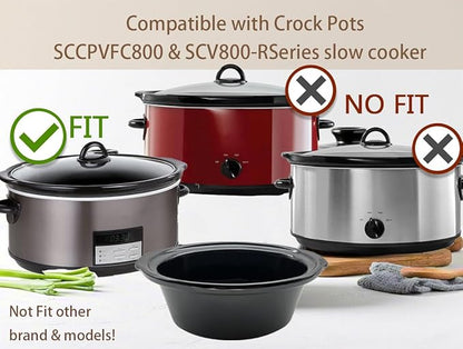 8Qt Slow Cooker Ceramic Pot for Crockpot SCCPVFC800 SCV800