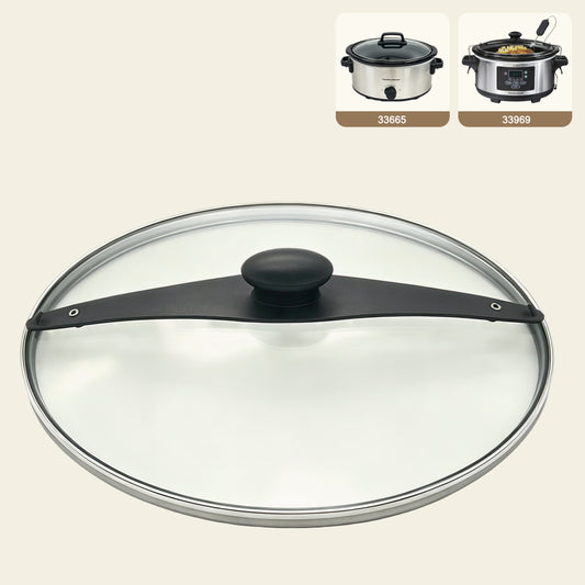 6-Quart Replacement Oval Glass Lid for Hamilton Beach Slow Cooker – Models 33969 & 33665