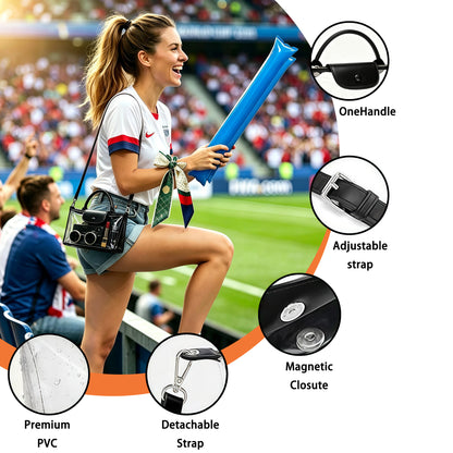 Clear PVC Stadium Crossbody Bag with Free 2026 World Cup Commemorative Silk Scarf