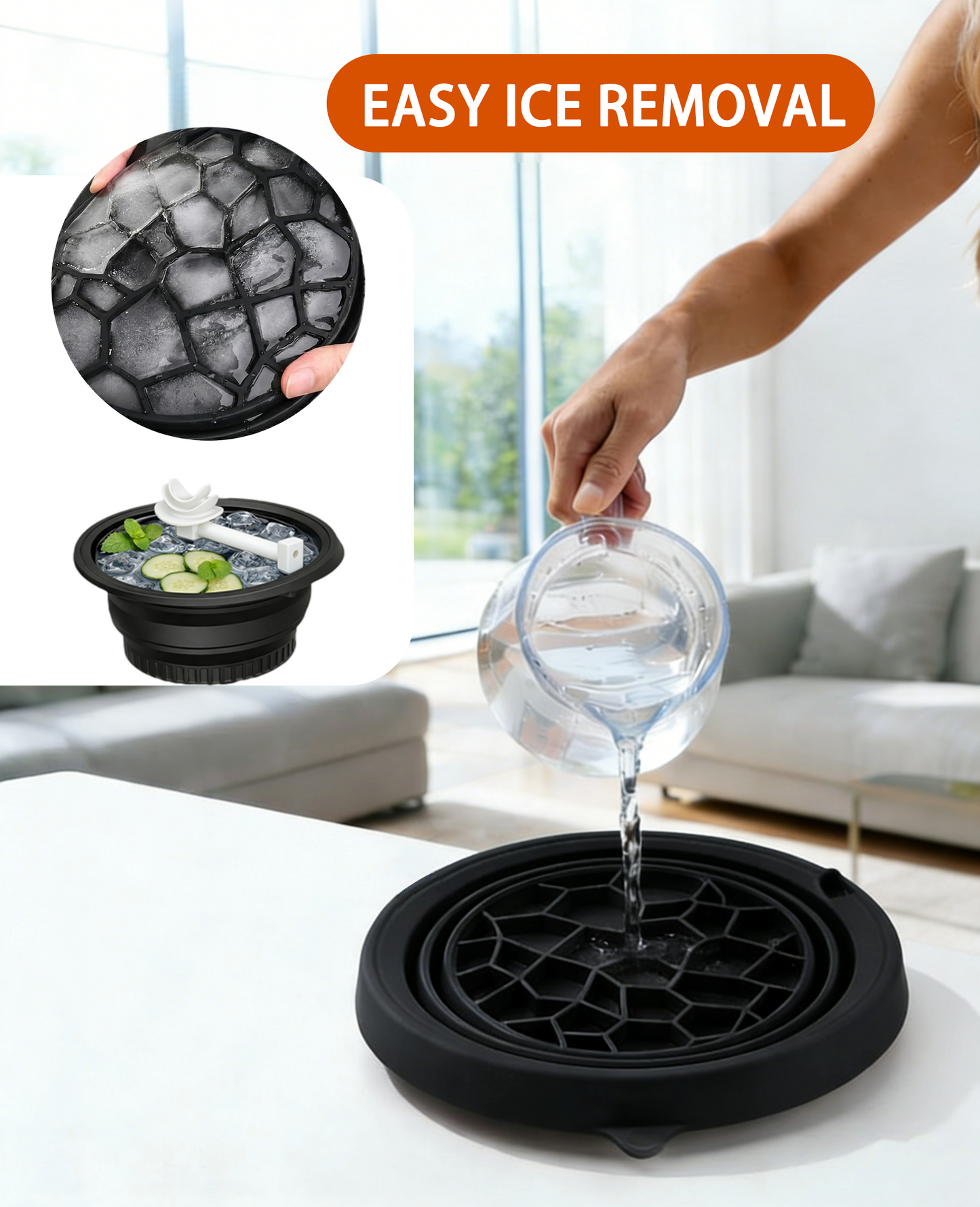 Foldable Facial Ice Bath Bowl with Breathing Tube