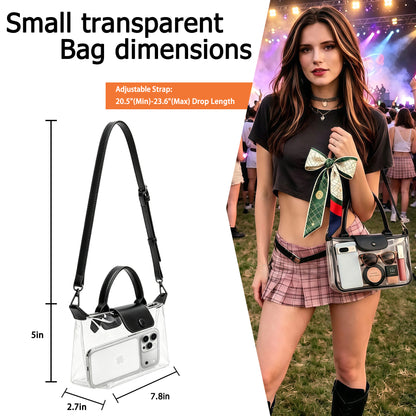 Clear PVC Stadium Crossbody Bag with Free 2026 World Cup Commemorative Silk Scarf