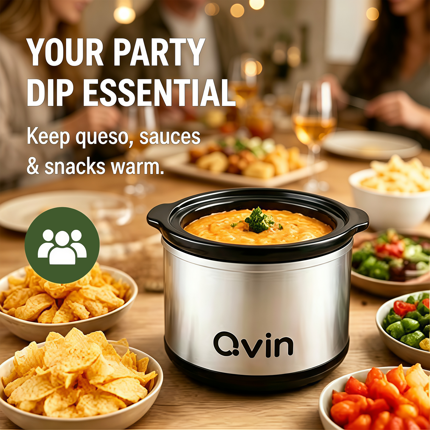 0.65 Quart Mini Crock Pot for Dips, Fondue & Sauce Warming