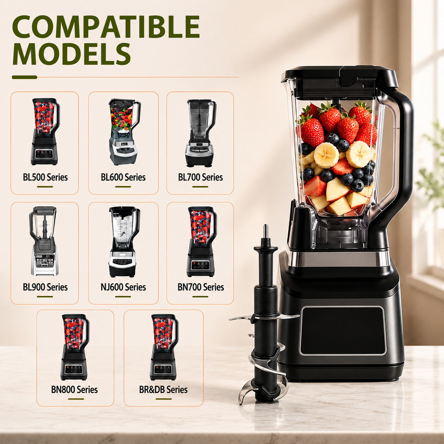 Replacement Blender Blade – Food-Grade Stainless Steel, BPA-Free, Wide Compatibility