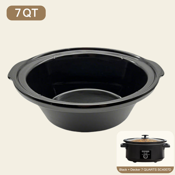 7-Quart Replacement Ceramic Inner Pot for Black+Decker Slow Cooker – Model SC4007D (Not Compatible with SCD4007)