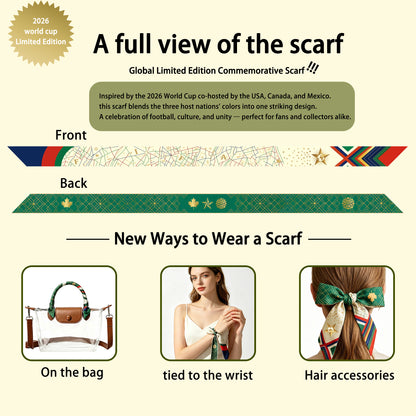 Clear PVC Stadium Crossbody Bag with Free 2026 World Cup Commemorative Silk Scarf