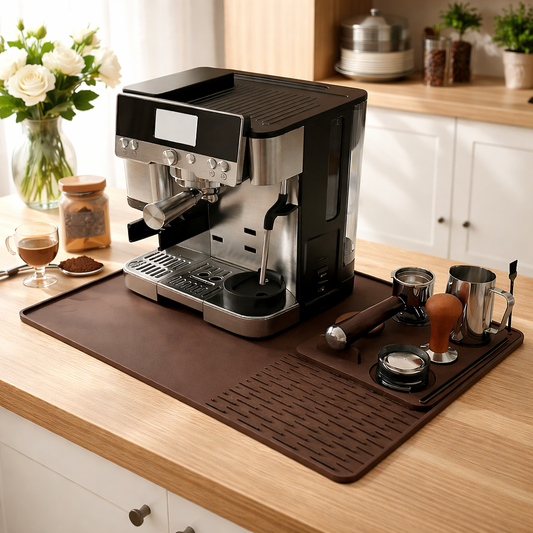 Modular Silicone Coffee Mat with Tamping Station
