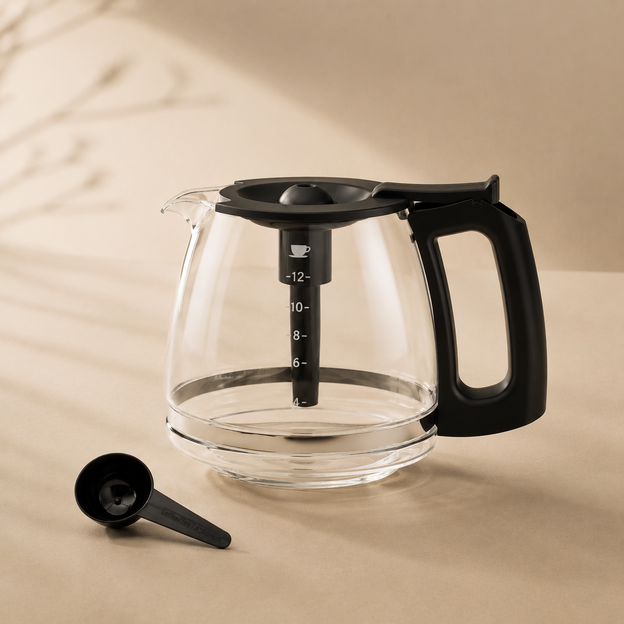 Coffee Machine Replacement 12CUP Glass Carafe, Fit With Hamilton Beach 49902 49904, 46290 46299 46293 43874 49630 49615