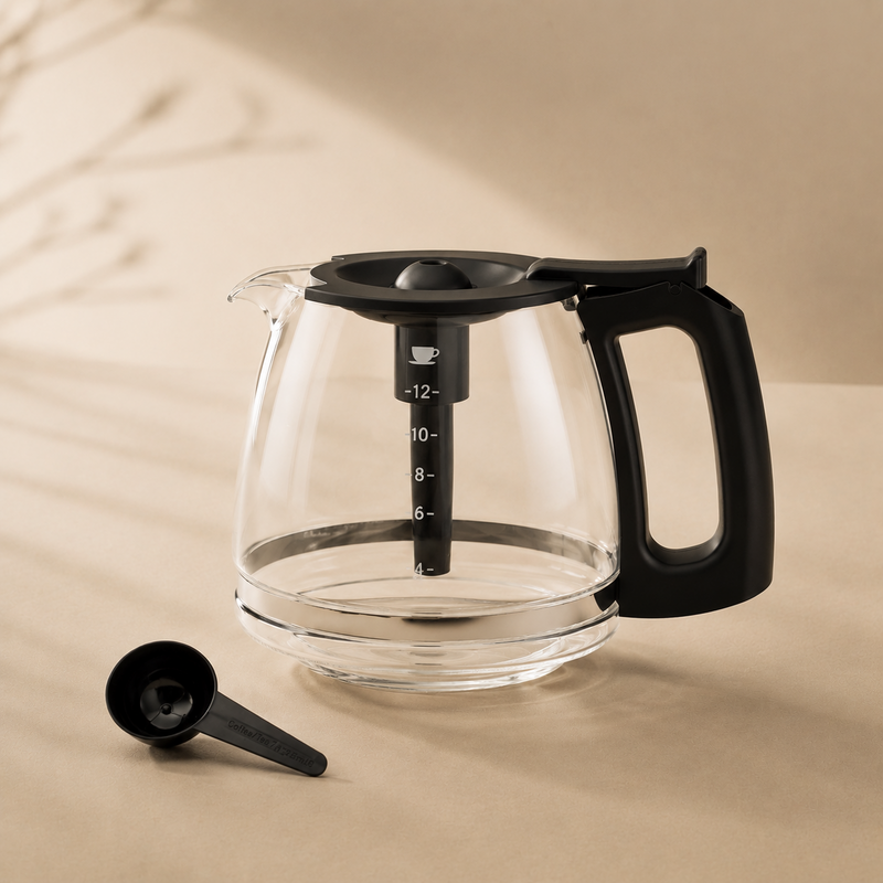 Coffee Machine Replacement 12CUP Glass Carafe, Fit With Hamilton Beach 49902 49904, 46290 46299 46293 43874 49630 49615