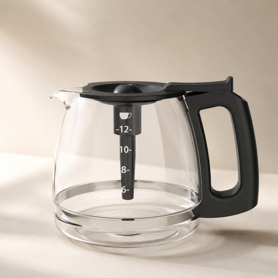12-Cup Universal Replacement Glass Carafe – Compatible with Cuisinart, Mr. Coffee, Black+Decker, Capresso & More