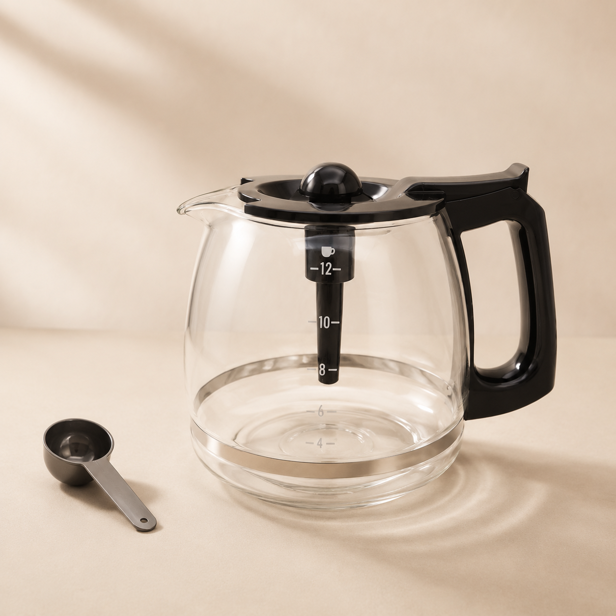 Coffee Make Replacement 12-CUP Glass Pot, Fit With Kitchenaid KCM1209/08 Cuisinart DCC 1220BKS, Capresso SG300, Gourmia GCM3260, Krups Essential