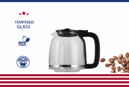 12 Cup Replacement Glass Carafe for Hamilton Beach Flex Brew Coffee Maker 49933 49980A 49980Z 49983 49940 49947 49950 49954 49956 49958 49976, not fit 49902 49904, 46290 46299 46293 43874 49630 49615…