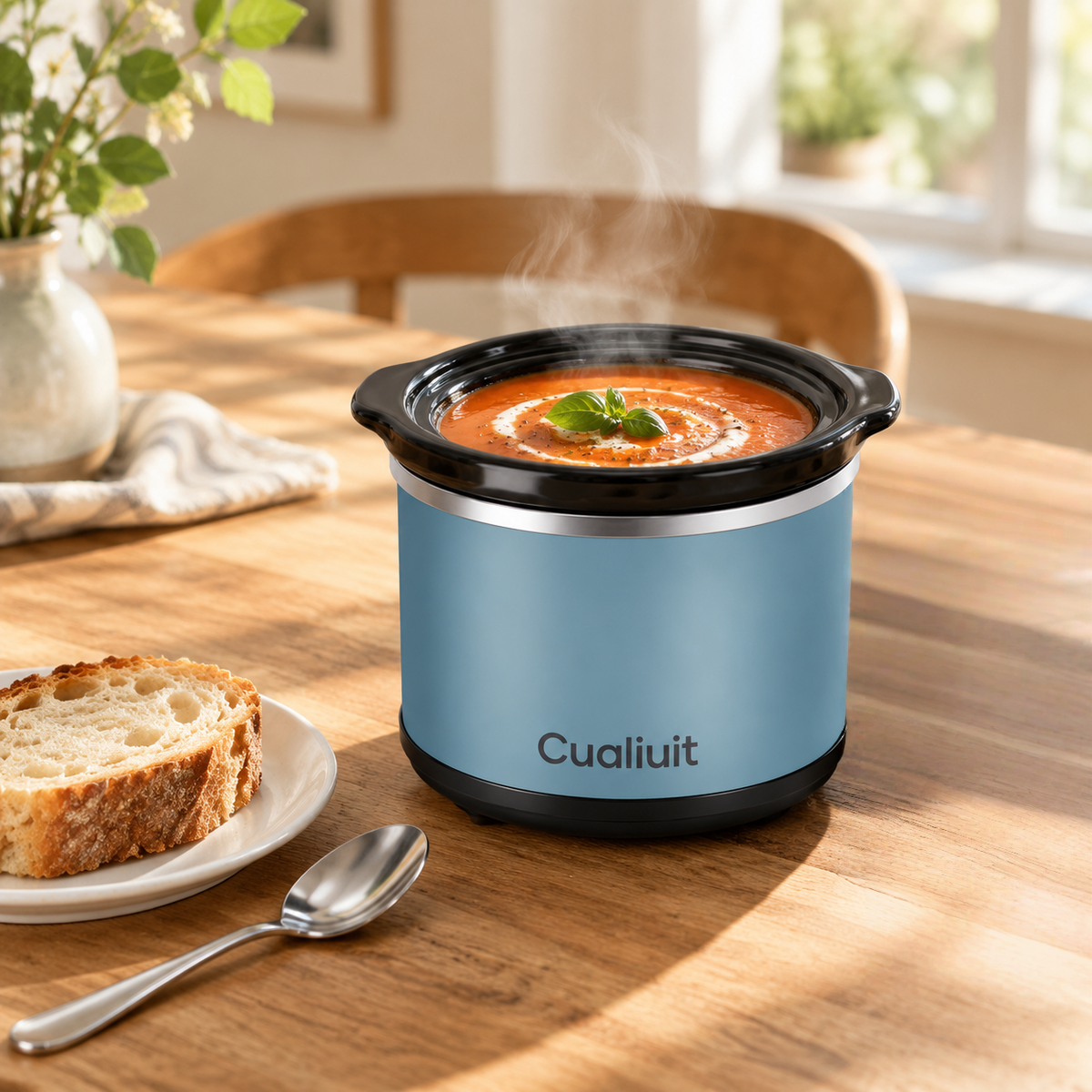 Cualiuit 0.65 Quart Mini Crock Pot for Dips, Fondue & Sauce Warming