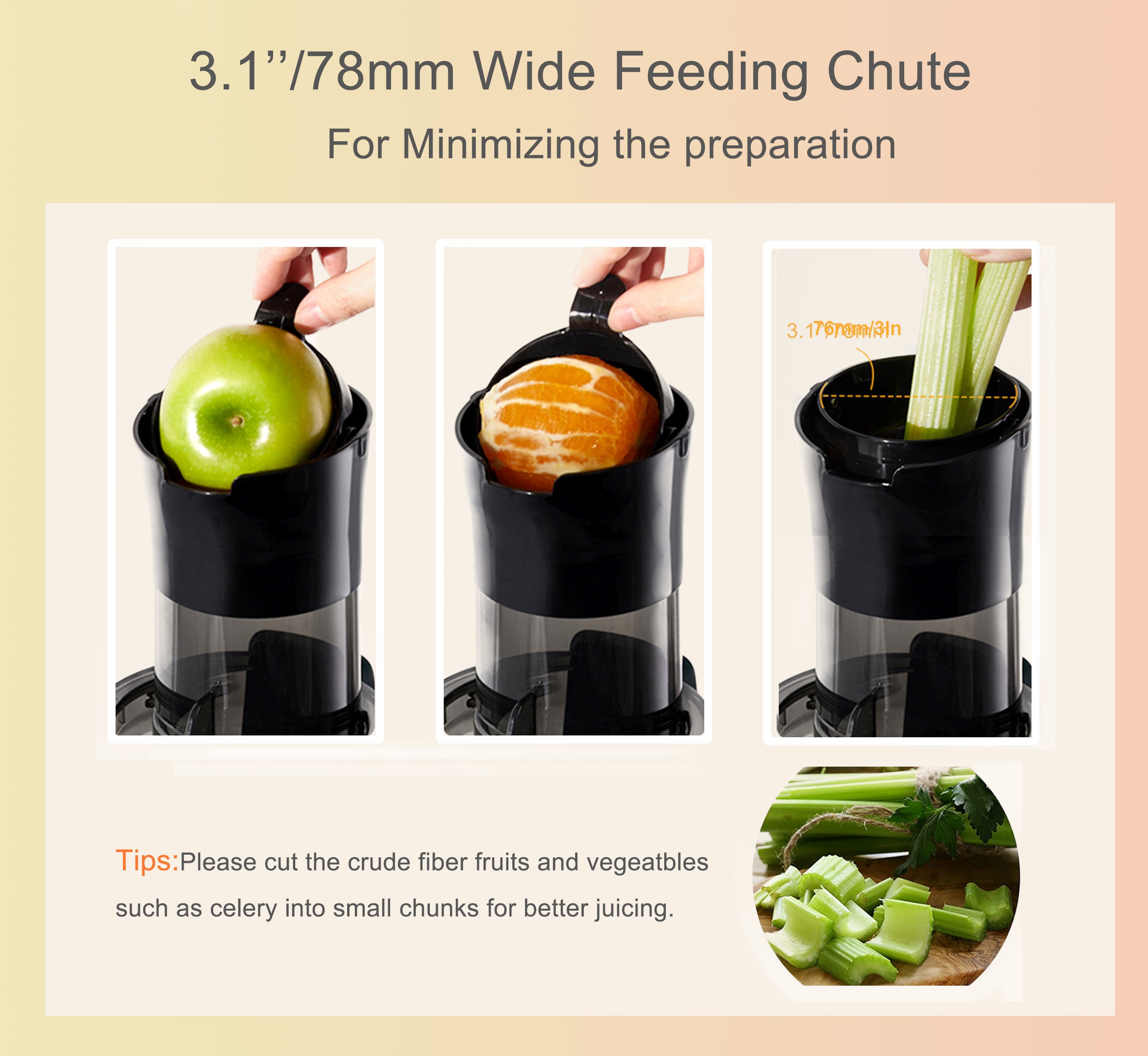 Small vegetable clearance juicer